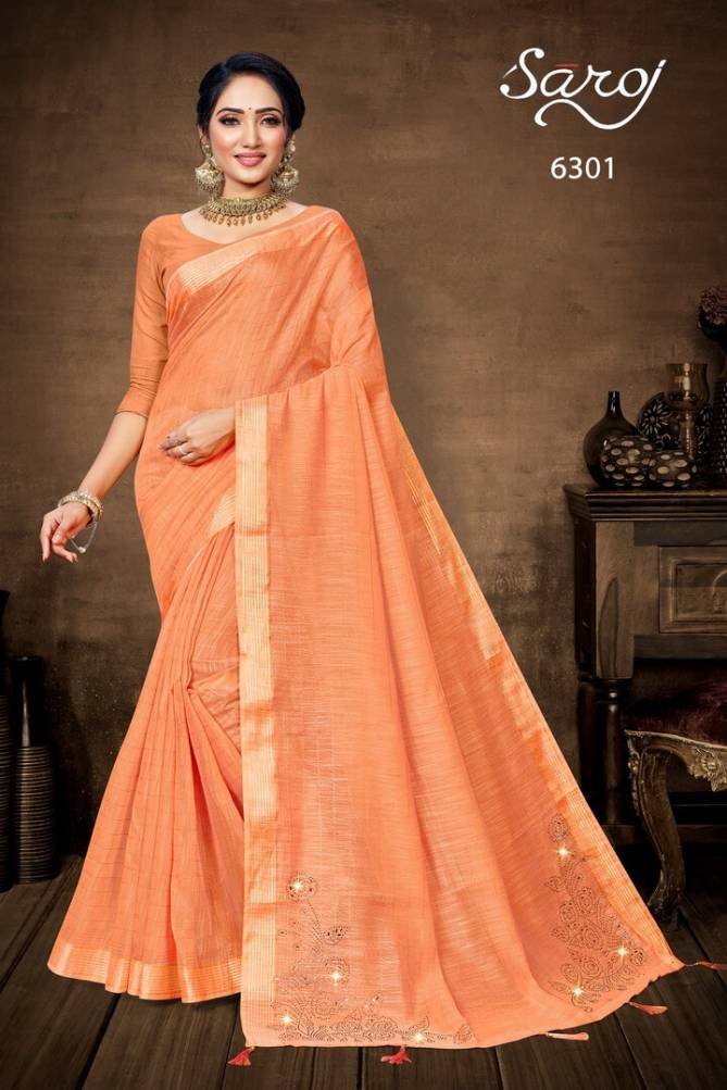 Saroj Jalwaa 1 Fancy Ethnic Wear Cotton Silk Designer Saree Collection